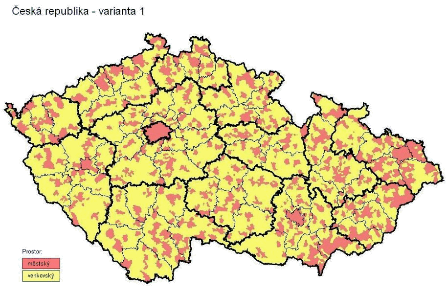 Česká republika – varianta 1 (mapa)